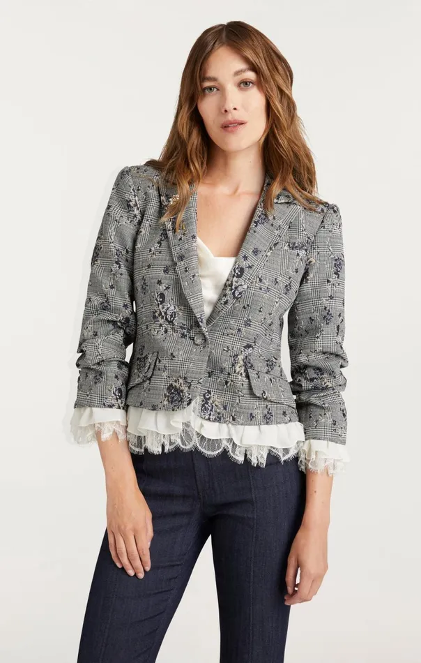 Women Hilla Blazer Bluemulti Cinq Sept Blazers