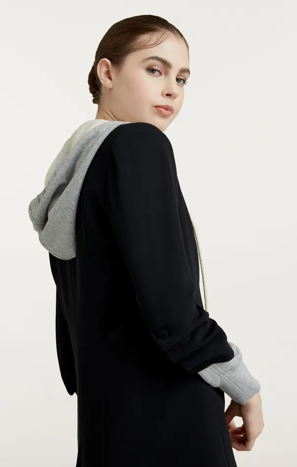 Women Hooded Khloe Blazer Blackheathergrey Cinq Sept Jackets