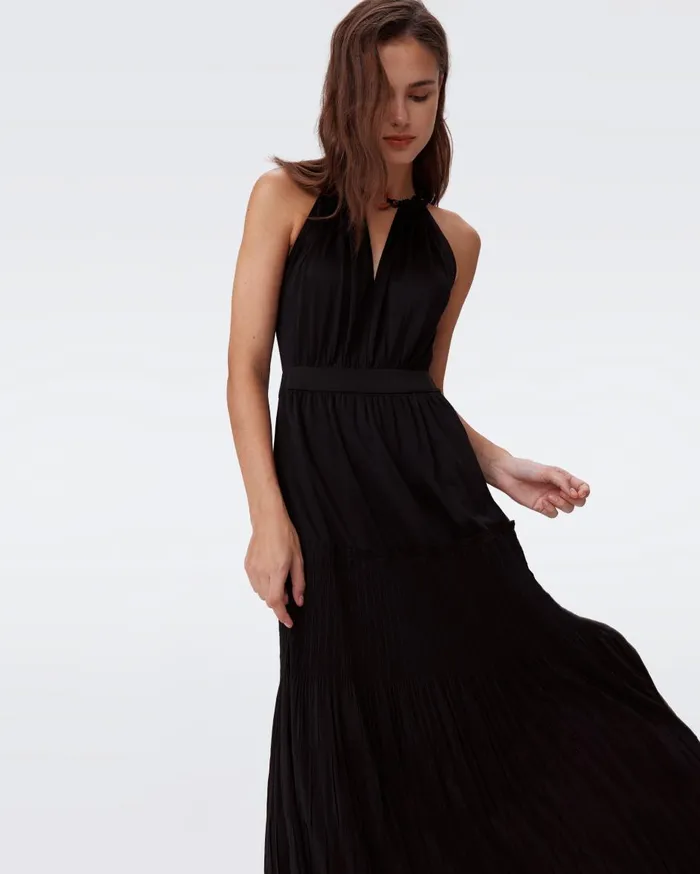 Women Hugo Dress Black DVF Dresses