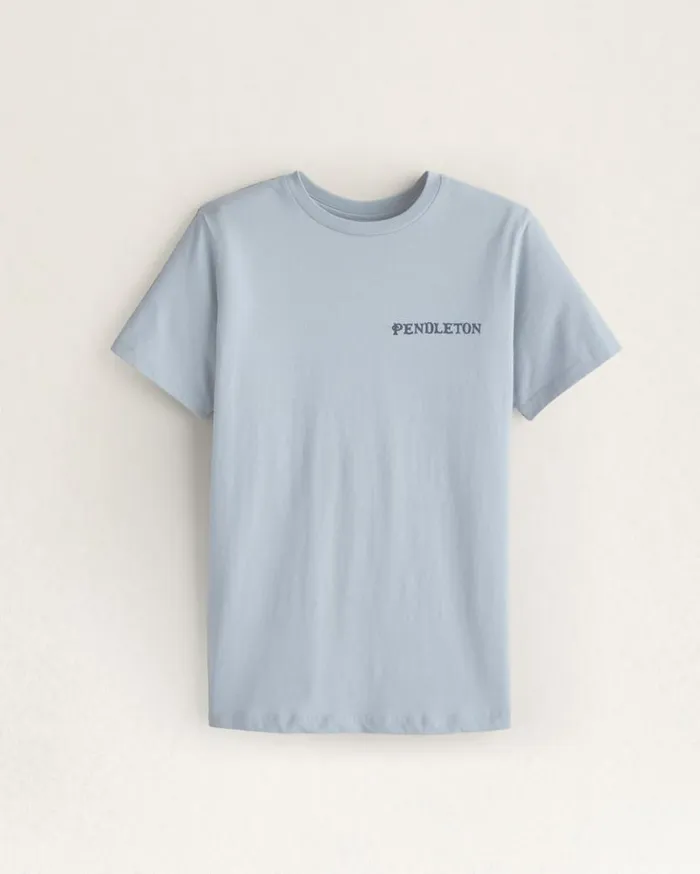 Women ICONIC GRAPHIC TEE Blue Fog Pendleton Tees and Sweatshirts