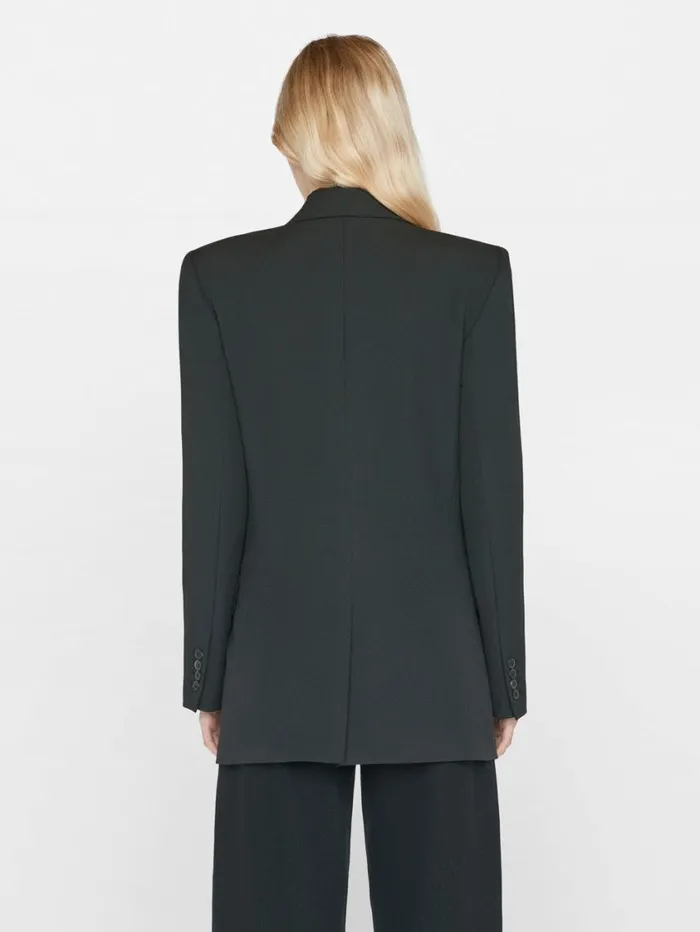Women Jackets and Coats FRAME Double Breasted Slim Blazer 8212 Noir