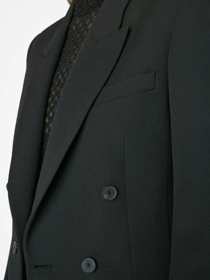 Women Jackets and Coats FRAME Double Breasted Slim Blazer 8212 Noir
