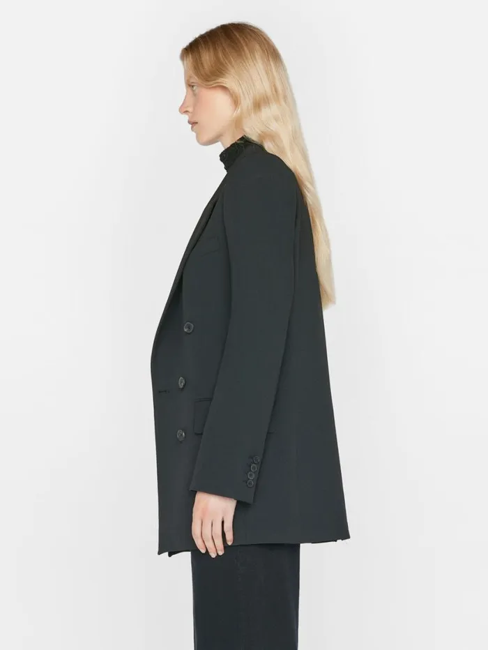 Women Jackets and Coats FRAME Double Breasted Slim Blazer 8212 Noir