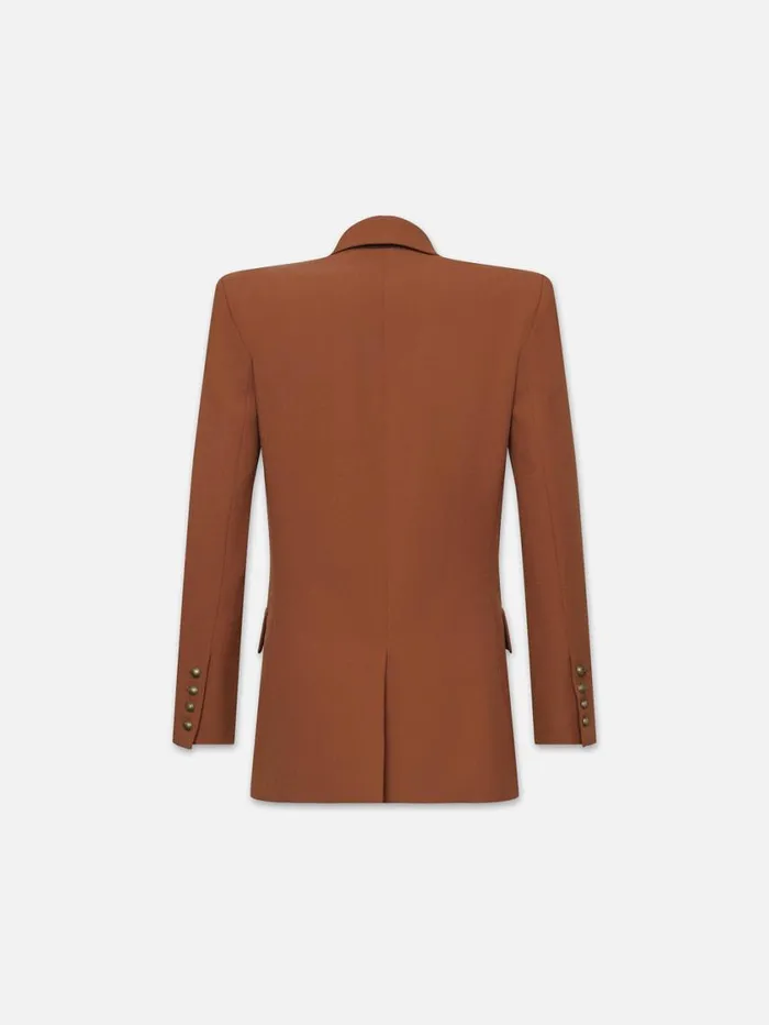 Women Jackets and Coats FRAME Double Breasted Slim Blazer 8212 Tawny