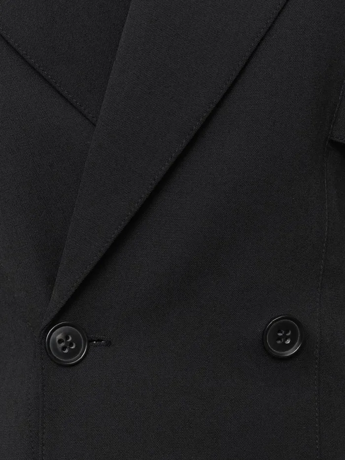 Women Jackets and Coats FRAME Fitted Storm Flap Blazer 8212 Black