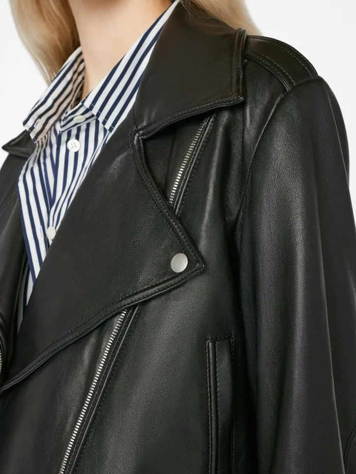 Women Jackets and Coats FRAME Moto Leather Jacket 8212 Noir Women Jackets and Coats FRAME Moto Leather Jacket 8212 Noir