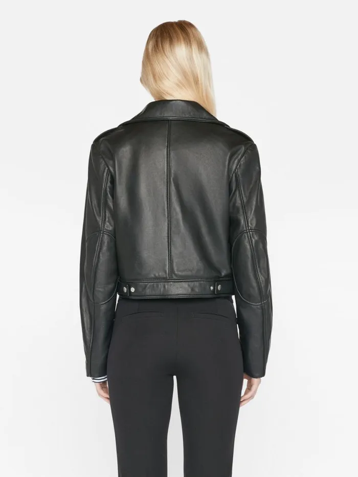 Women Jackets and Coats FRAME Moto Leather Jacket 8212 Noir Women Jackets and Coats FRAME Moto Leather Jacket 8212 Noir