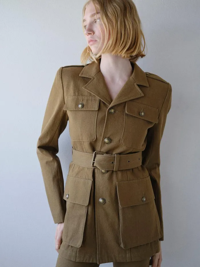 Women Jackets and Coats FRAME Safari Jacket 8212 Madeline