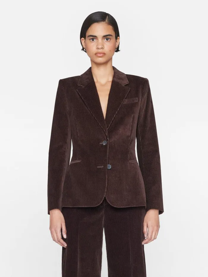 Women Jackets and Coats FRAME The Corduroy Femme Blazer 8212 Espresso Women Jackets and Coats FRAME The Corduroy Femme Blazer 8212 Espresso