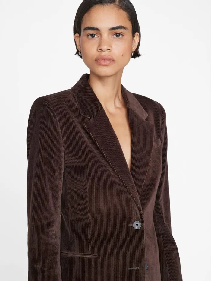 Women Jackets and Coats FRAME The Corduroy Femme Blazer 8212 Espresso Women Jackets and Coats FRAME The Corduroy Femme Blazer 8212 Espresso