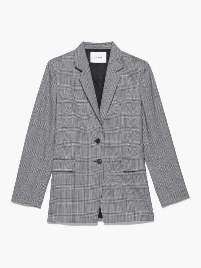 Women Jackets and Coats FRAME The Oversized Blazer 8212 Noir Multi