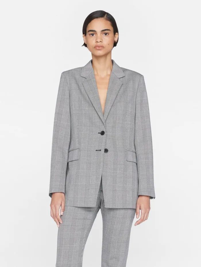 Women Jackets and Coats FRAME The Oversized Blazer 8212 Noir Multi Women Jackets and Coats FRAME The Oversized Blazer 8212 Noir Multi
