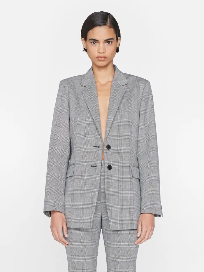 Women Jackets and Coats FRAME The Oversized Blazer 8212 Noir Multi Women Jackets and Coats FRAME The Oversized Blazer 8212 Noir Multi