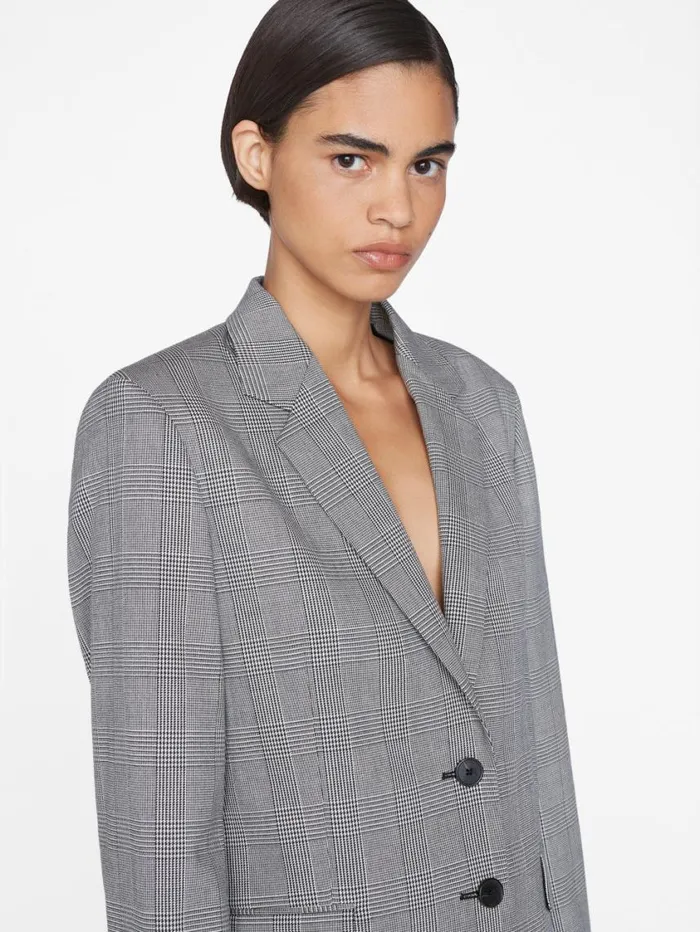 Women Jackets and Coats FRAME The Oversized Blazer 8212 Noir Multi Women Jackets and Coats FRAME The Oversized Blazer 8212 Noir Multi