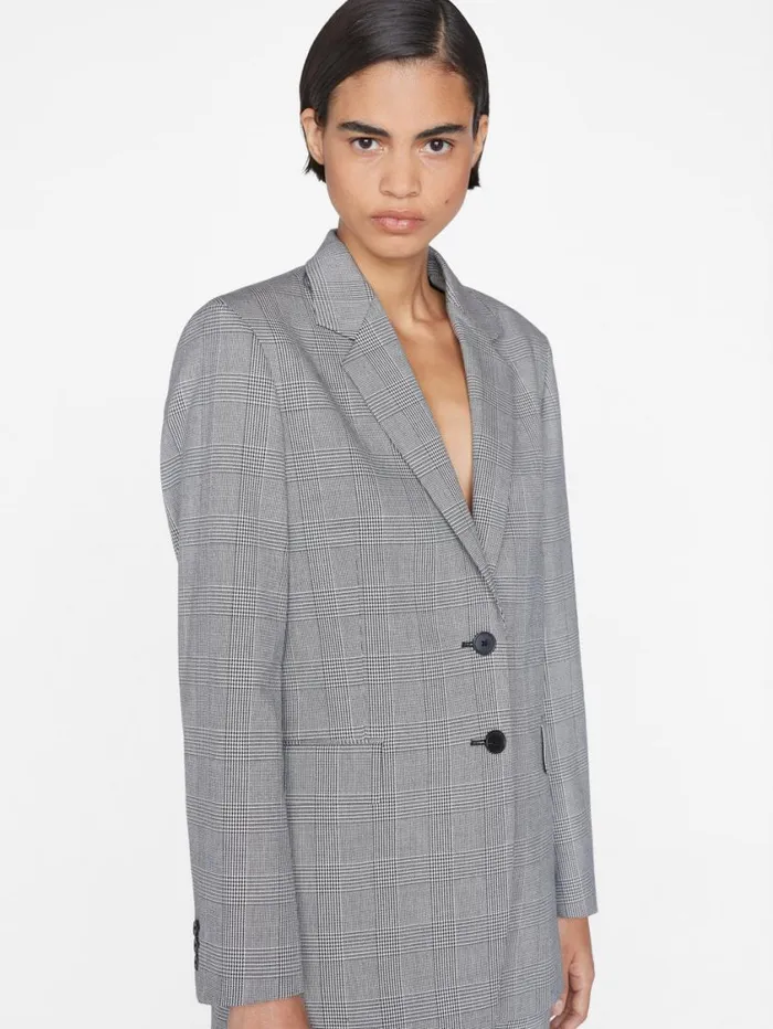 Women Jackets and Coats FRAME The Oversized Blazer 8212 Noir Multi Women Jackets and Coats FRAME The Oversized Blazer 8212 Noir Multi