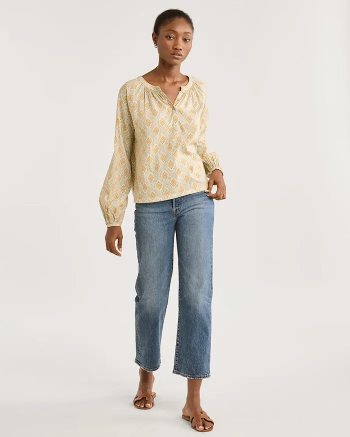 Women JANA POPOVER SHIRT Dusty Blue Multi Pendleton Shirts and Blouses