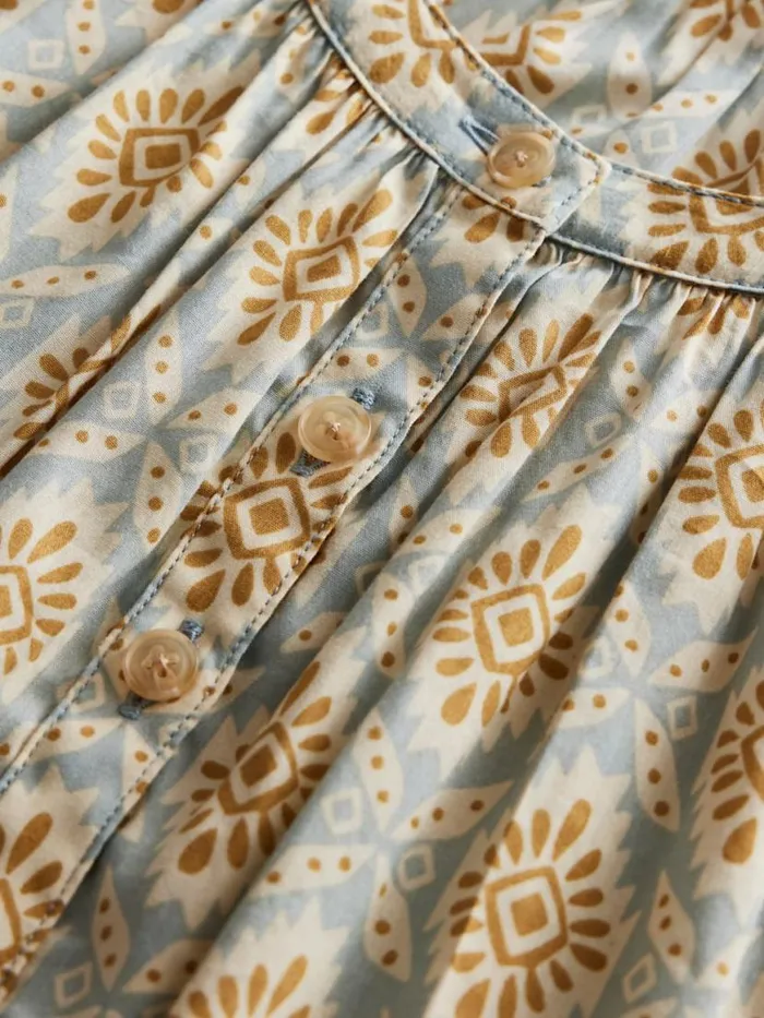Women JANA POPOVER SHIRT Dusty Blue Multi Pendleton Shirts and Blouses