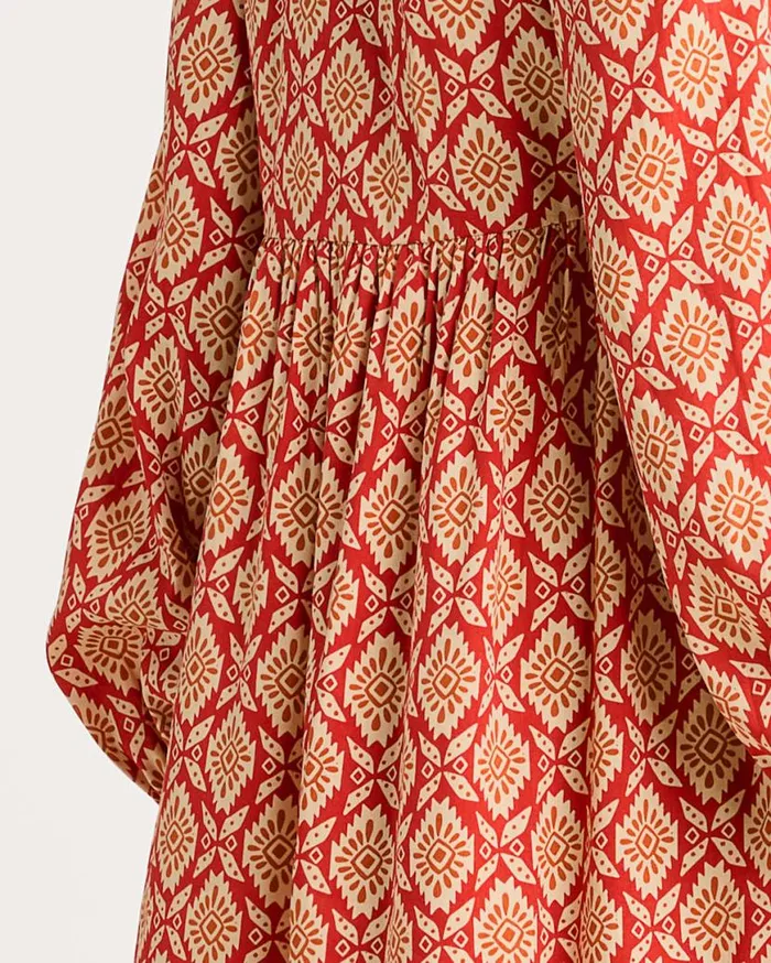 Women JANA VNECK DRESS Red Multi Pendleton Skirts and Dresses