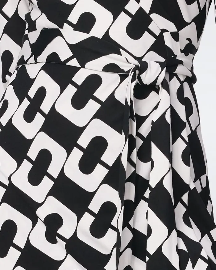 Women Jeanne Silk Jersey Wrap Dress Chain Link Giant DVF Dresses Women Jeanne Silk Jersey Wrap Dress Chain Link Giant DVF Dresses