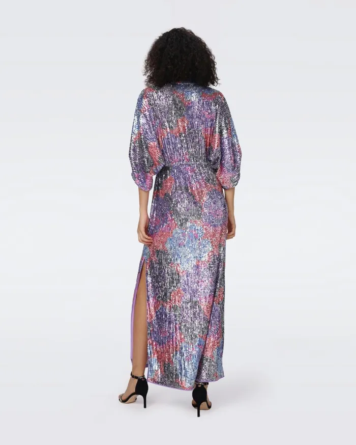 Women Jessel Sequin Dress Redemption Rose Blue Red DVF Dresses