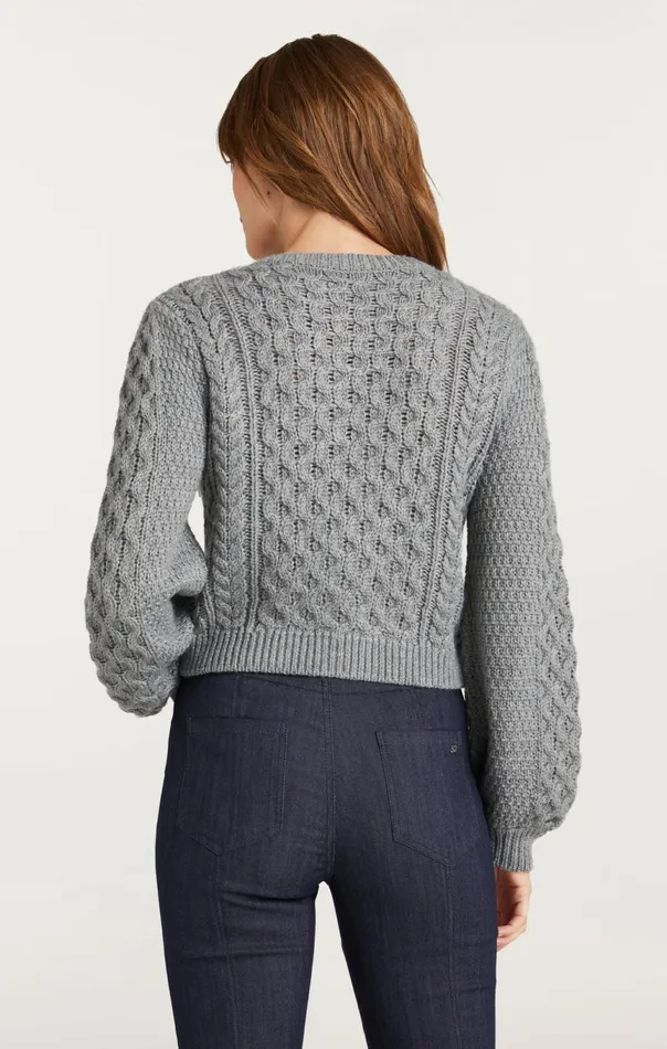 Women Joelle Embellished Cable Cardigan Charcoallilacgreen Cinq Sept Sweaters and Knits