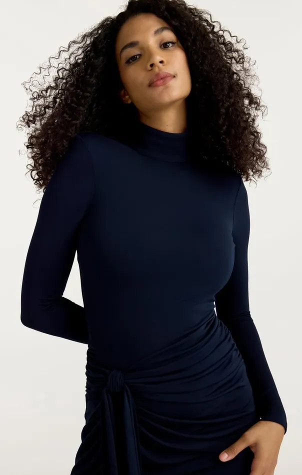 Women Johnson Dress Navy Cinq Sept Midi