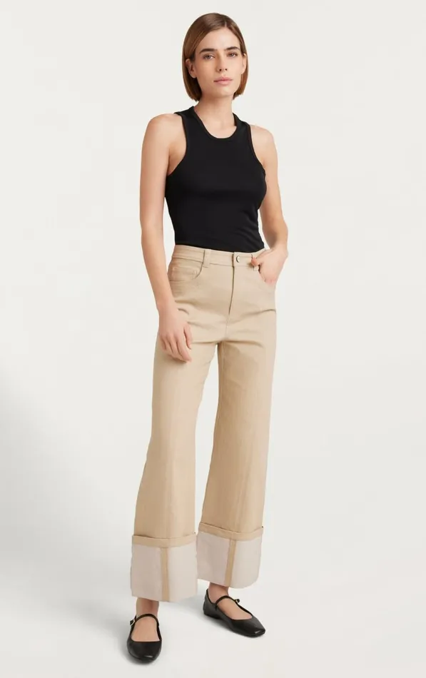Women Kaia Pant Khaki Cinq Sept Pants