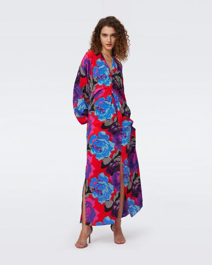Women Kason Dress Redemption Rose Blue Red DVF Dresses