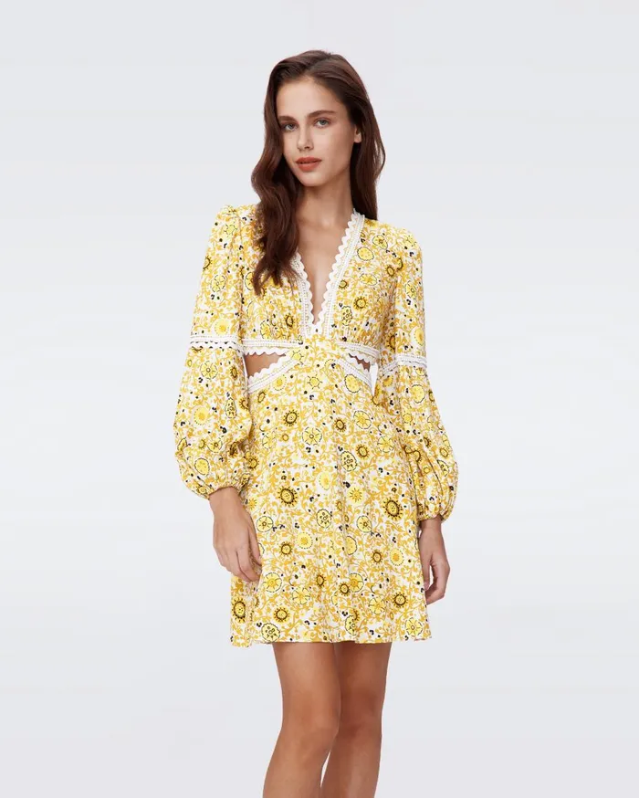 Women Kimmie Dress Goldenrod DVF Dresses
