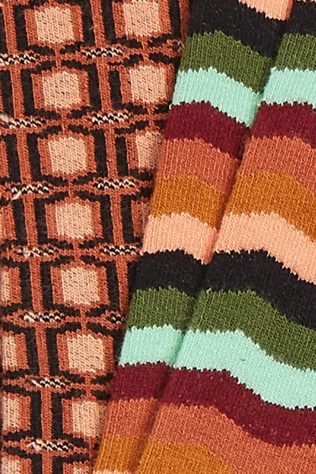 Women King Louie Gift Box Socks Mayfield Maple Orange 8211 Mayfield Socks