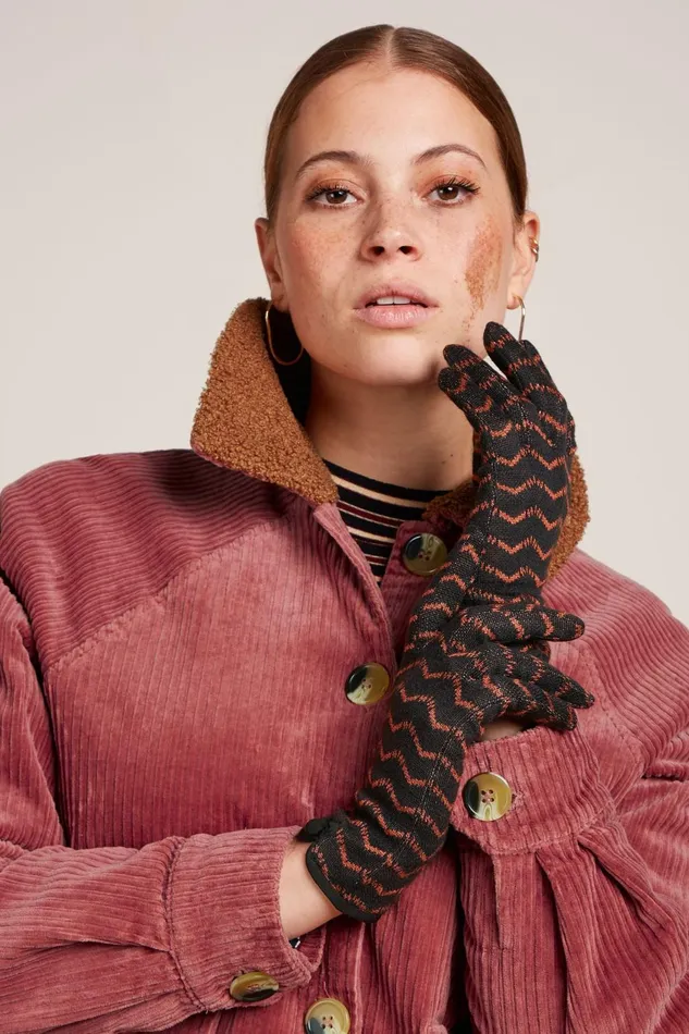 Women King Louie Gloves Vivi Black 8211 Vivi
