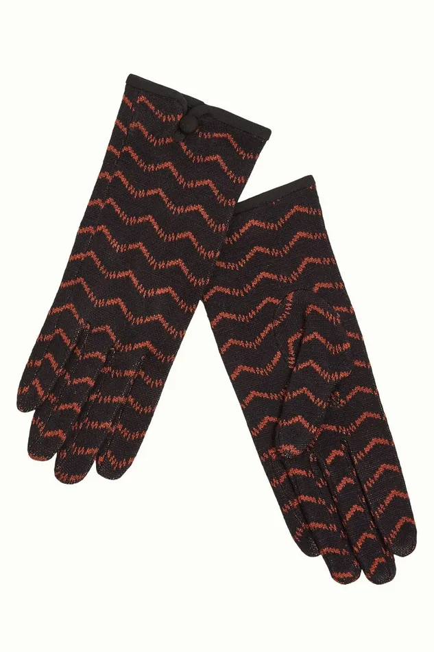 Women King Louie Gloves Vivi Black 8211 Vivi