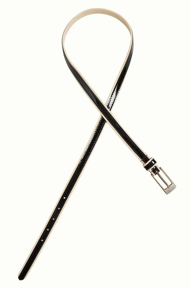 Women King Louie Patent Belt Black 8211 Belt