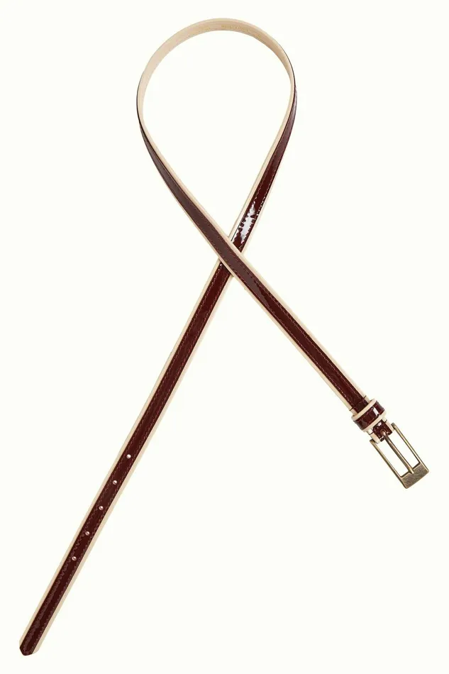 Women King Louie Patent Belt Cabernet Red 8211 Patent