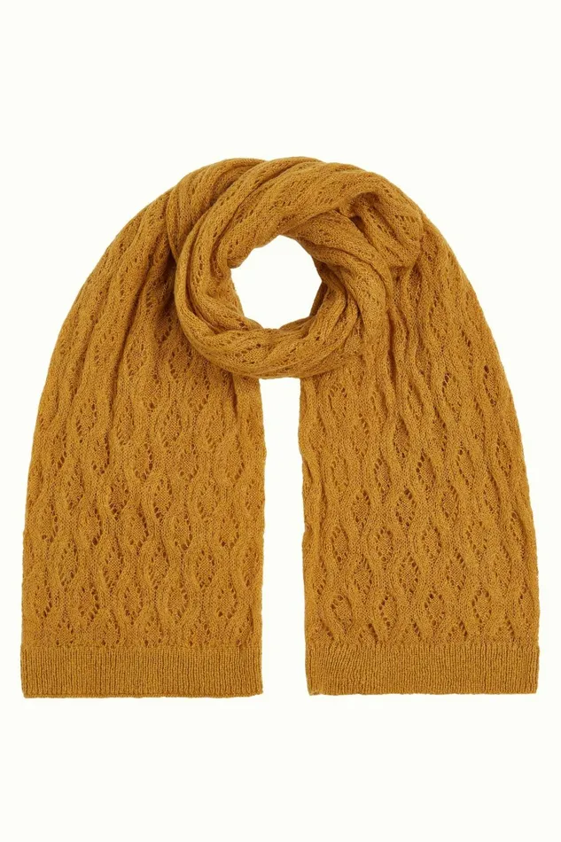 Women King Louie Scarf Ajour Carre Gold 8211 Carre