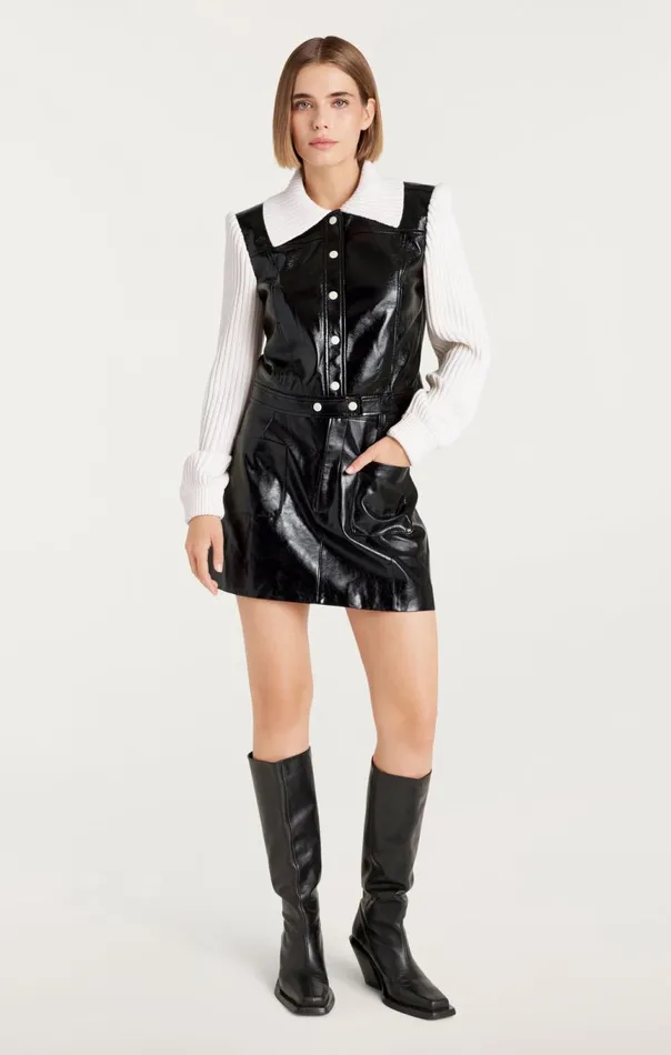 Women Knit Sleeve Ciara Jacket Blackivory Cinq Sept Jackets