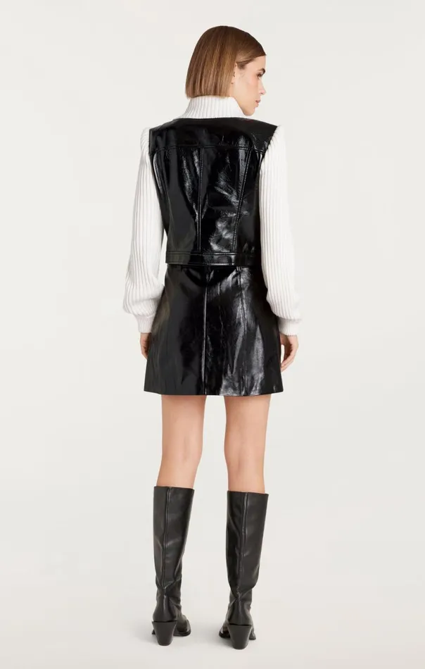 Women Knit Sleeve Ciara Jacket Blackivory Cinq Sept Jackets