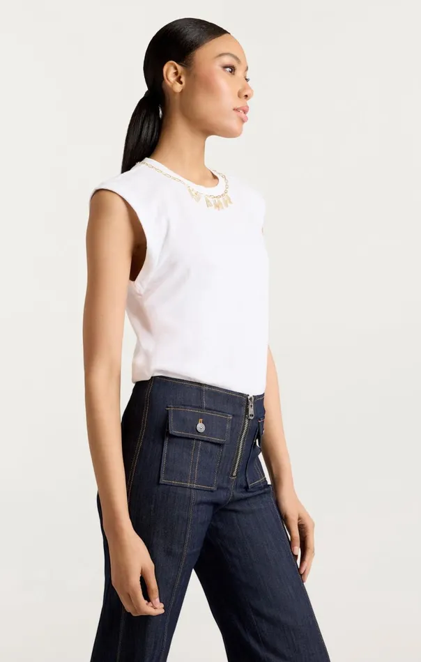 Women L039amour Necklace Bella Tee White Cinq Sept Tees