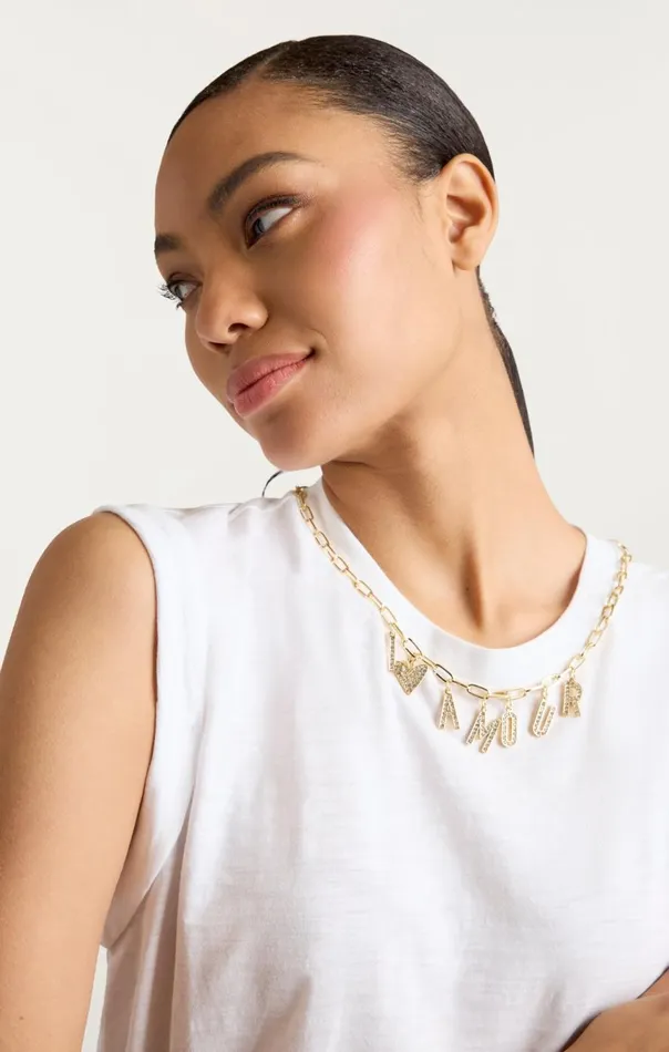 Women L039amour Necklace Bella Tee White Cinq Sept Tees