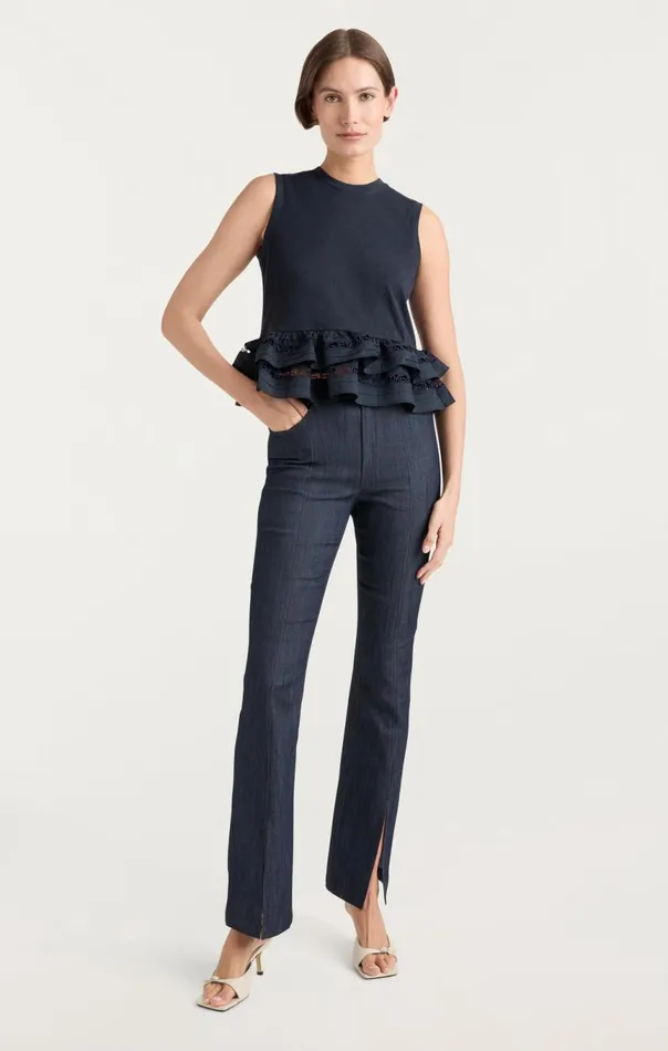 Women Landri Top Navy Cinq Sept Tank Tops and Camisoles
