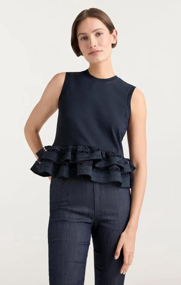 Women Landri Top Navy Cinq Sept Tank Tops and Camisoles