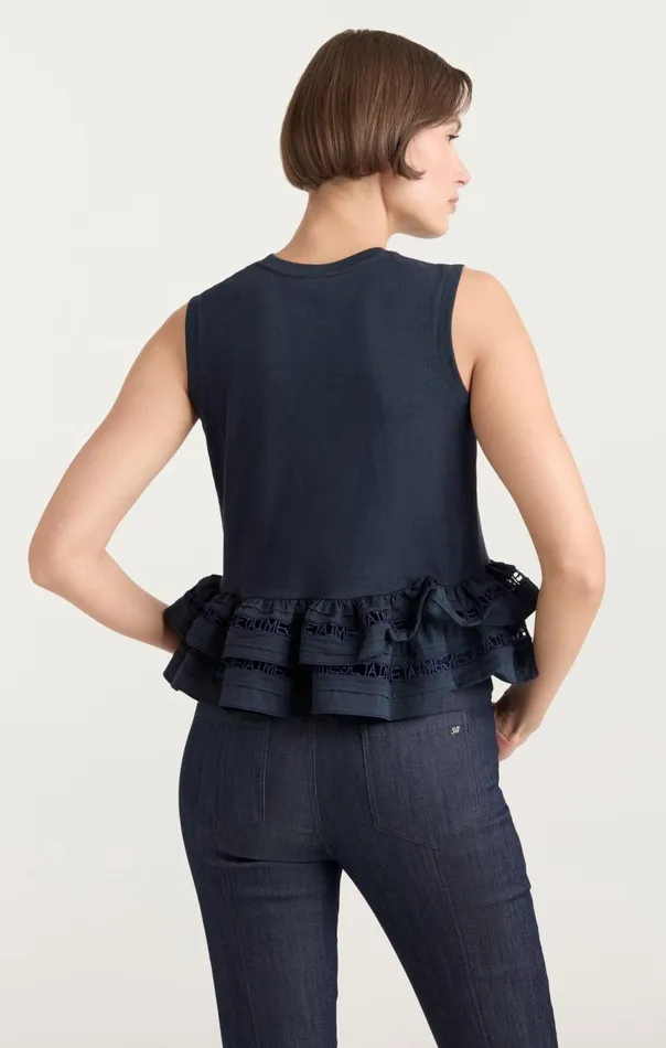 Women Landri Top Navy Cinq Sept Tank Tops and Camisoles