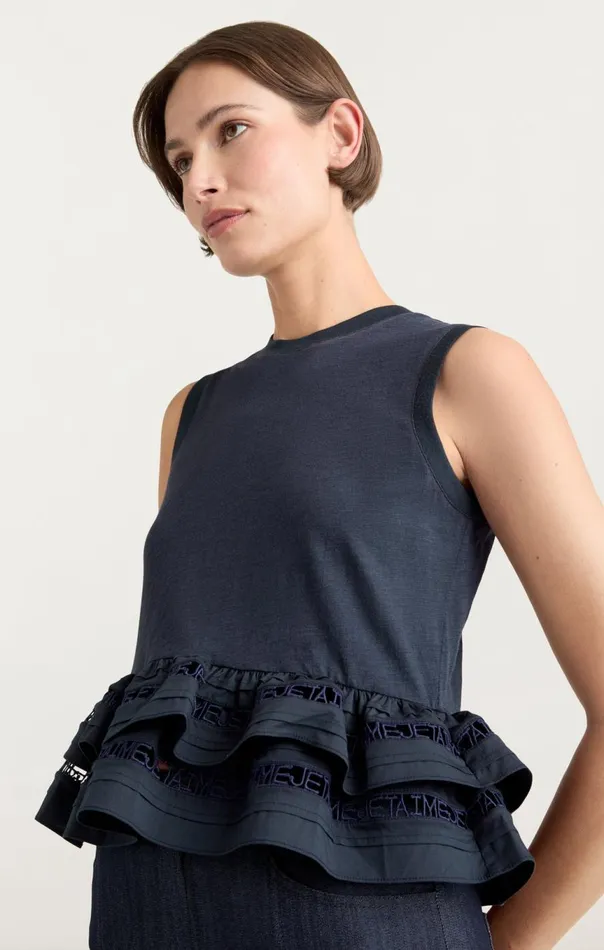 Women Landri Top Navy Cinq Sept Tank Tops and Camisoles