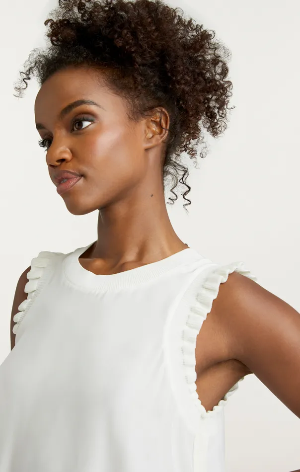 Women Lenore Top Ivory Cinq Sept Tank Tops and Camisoles