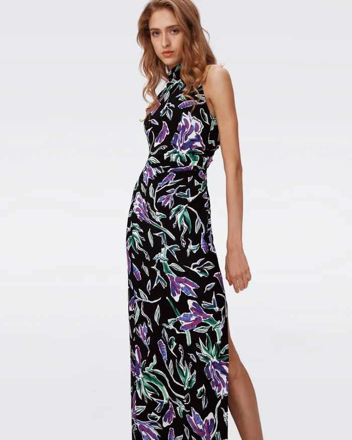 Women Libby Dress Huge Tulip Fields Violet DVF Dresses