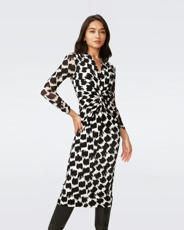Women Libra Dress Brush Tooth DVF Dresses