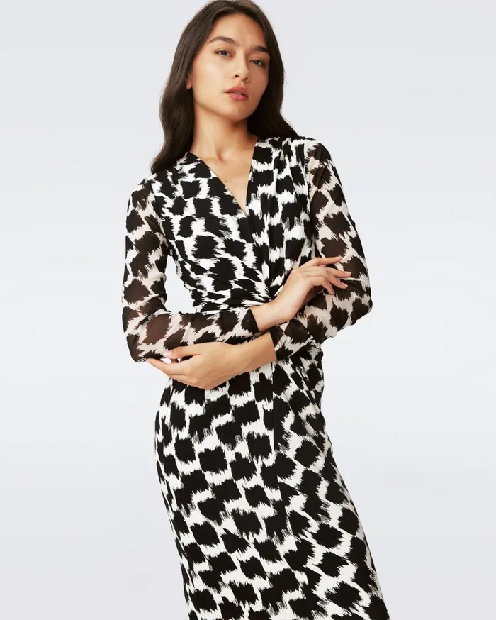 Women Libra Dress Brush Tooth DVF Dresses