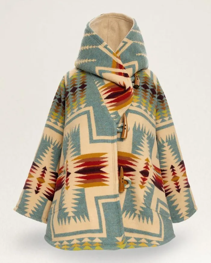 Women LINDSEY THORNBURG X PENDLETON BLANKET CLOAK Shale Harding Pendleton Jackets and Coats Women LINDSEY THORNBURG X PENDLETON BLANKET CLOAK Shale Harding Pendleton Jackets and Coats