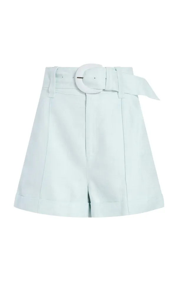 Women Linen Aldi Short Glacialblue Cinq Sept Shorts