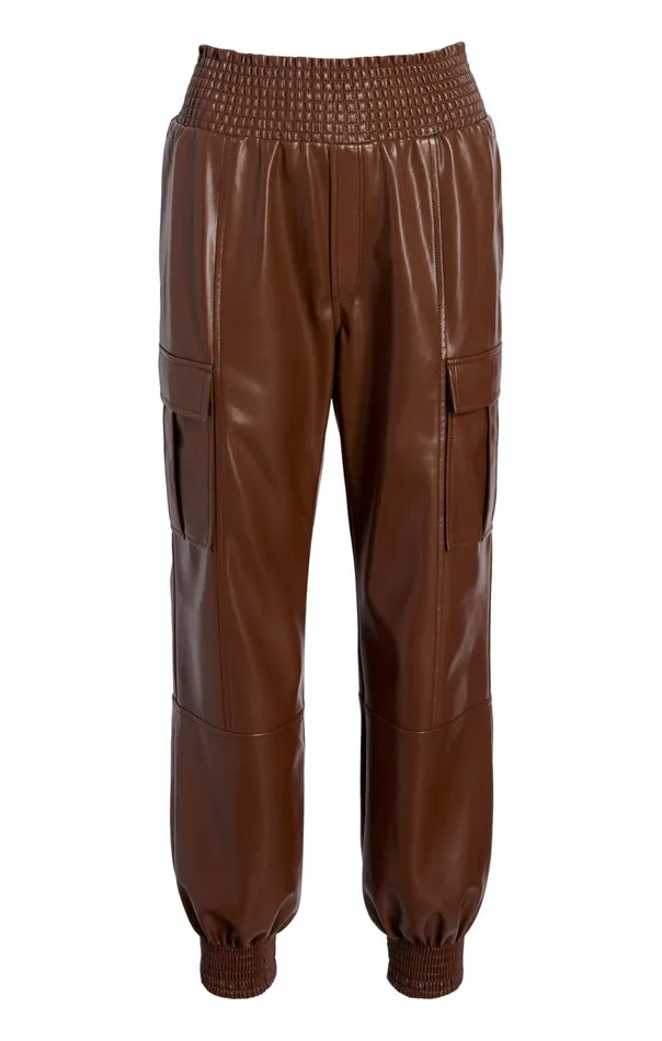 Women Lite Vegan Leather Jenning Pants Espresso Cinq Sept Pants